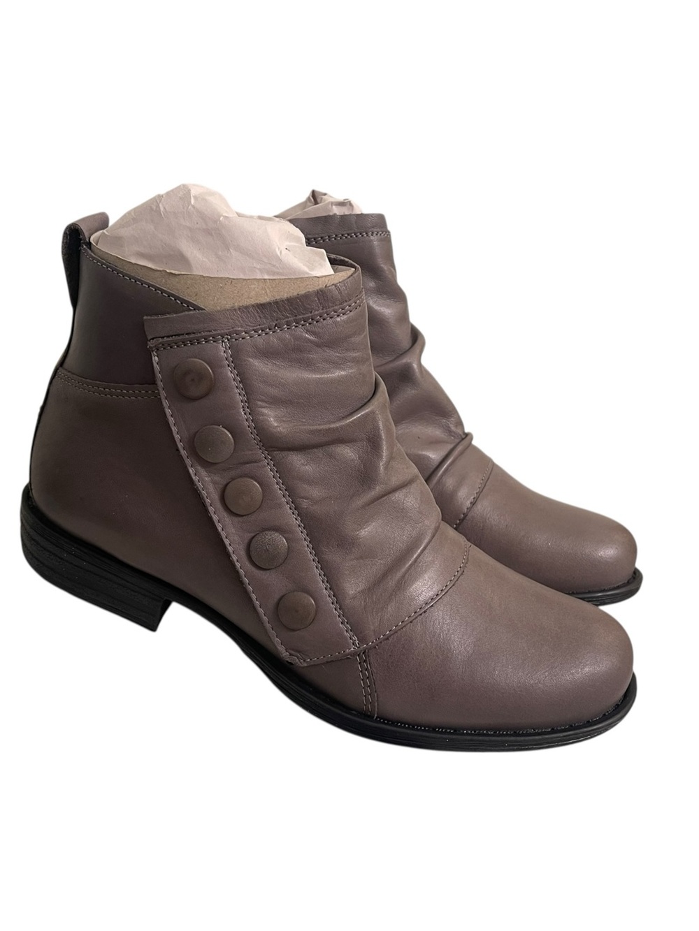 MIZ MOOZ LILI Women's Gray Button-Accent Ankle Boots New Size 38/8